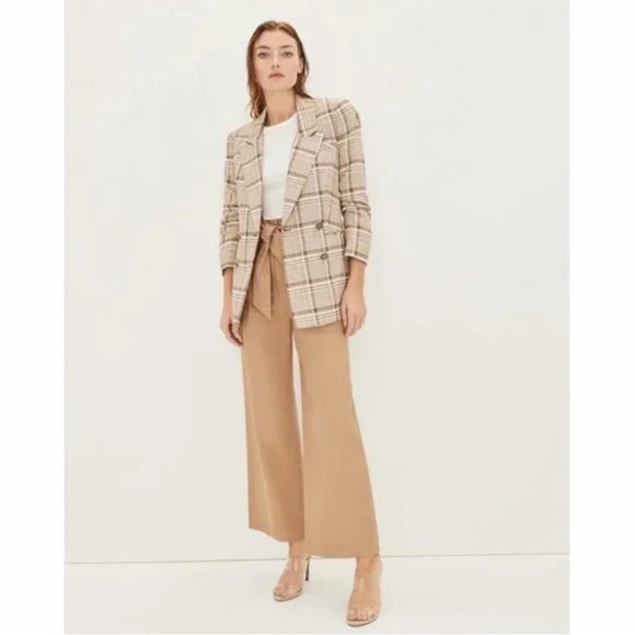 Veronica Beard Viva Dickey Jacket Brown Plaid Blazer - Picture 3 of 15